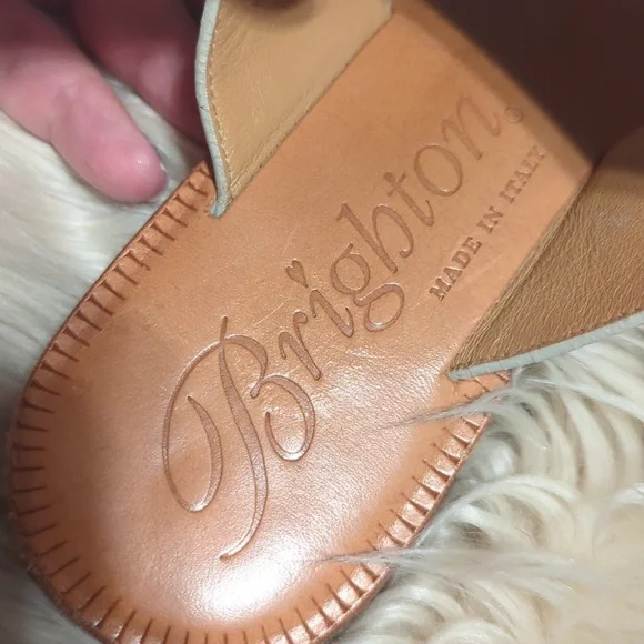 Brighton Cream Color Rhinestone Crystal Embellished Adagio thongs Sandals Sz 9 - Picture 5 of 6